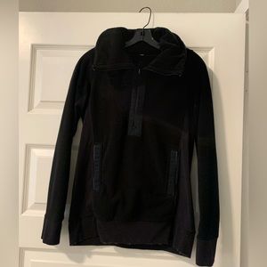 Lululemon Black Fleece Sweatshirt with Collar